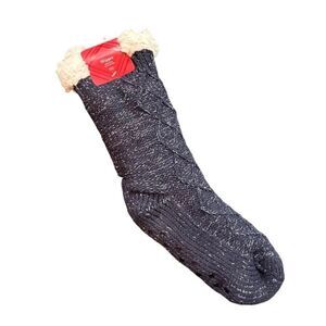 Charter Club Slipper Socks With Grippers L/XL Navy